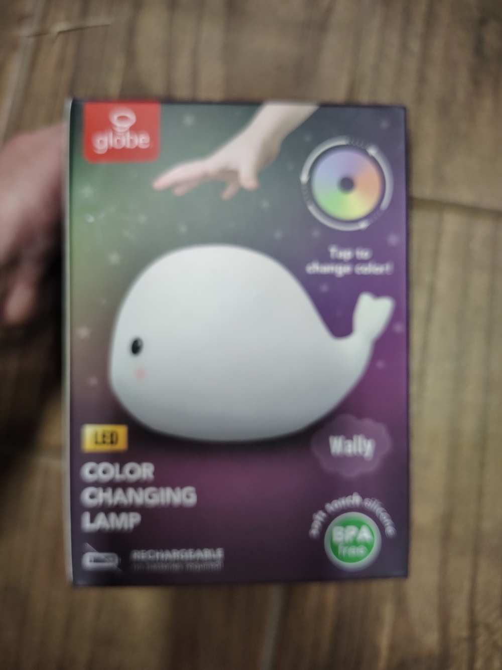 Globe Wally White Whale Color-Changing LED Night Light